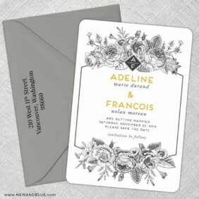 Harlow 5 Save The Date With Optional Color Envelope