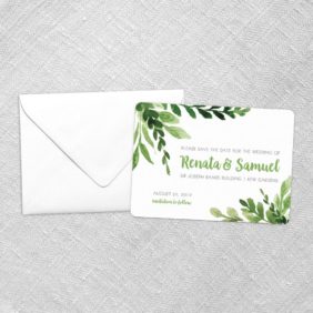 Greenery Save The Date Cards Fb