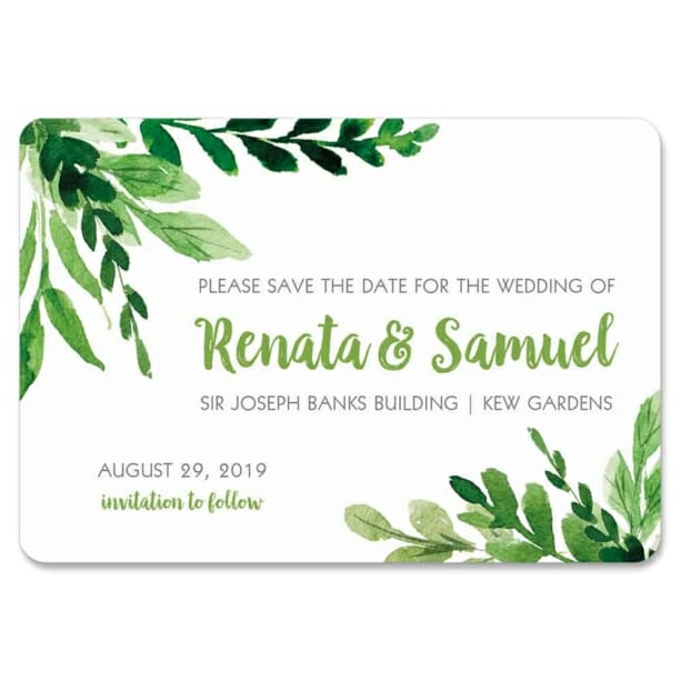 Greenery 1 Save The Date Magnets
