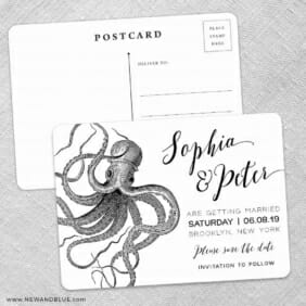 Jules Save The Date Wedding Postcard Front And Back