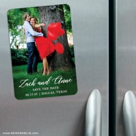 With All My Heart Nb 3 Refrigerator Save The Date Magnets