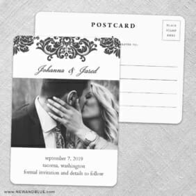 Napa Nb Save The Date Wedding Postcard Front And Back