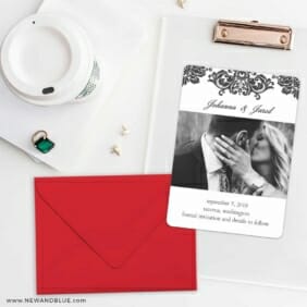 Napa Nb Save The Date Cards And Optional Color Envelopes