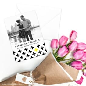 You Plus Me Save The Date Cards With Envelope