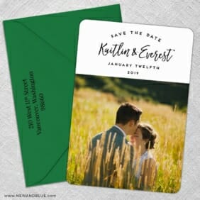 Our Special Love 5 Save The Date With Optional Color Envelope