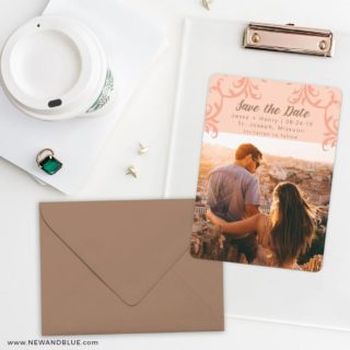 Isabella Nb Save The Date Cards And Optional Color Envelopes