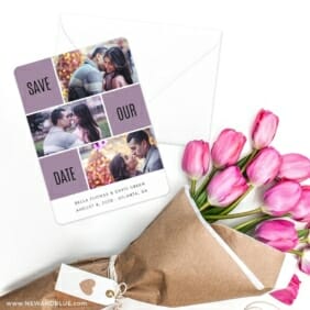 Love Story Save The Date Cards With Envelope