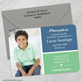 Holy Communion Nb 5 Save The Date With Optional Color Envelope