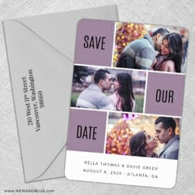 Love Story 5 Save The Date With Optional Color Envelope