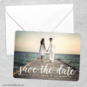 Handwriting Save The Date Party Card