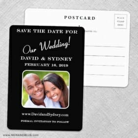 The Big Day Save The Date Wedding Postcard Front And Back
