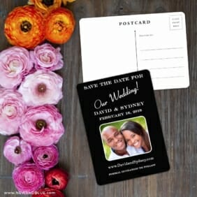 The Big Day Save The Date Postcard With Back