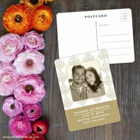 Sorrento Save The Date Postcard With Back
