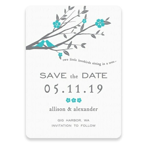 Songbird Save The Date Postcards