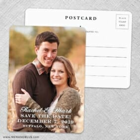 Rachel Save The Date Wedding Postcard Front And Back