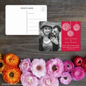 Noel Save The Date Postcard With Back