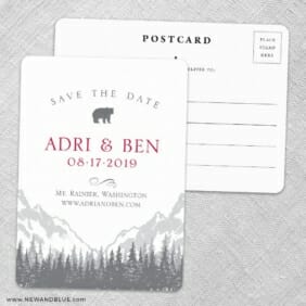 Livingston Save The Date Wedding Postcard Front And Back
