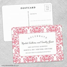 Laughter Save The Date Wedding Postcard Front And Back