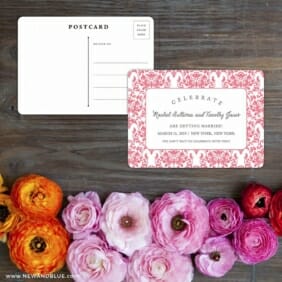 Laughter Save The Date Postcard With Back