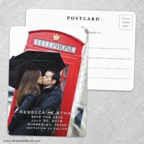 Forest Park Save The Date Wedding Postcard Front And Back