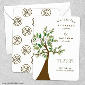 Wedding Tree Save The Date Wedding Card