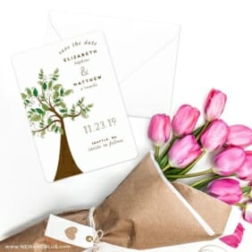 Wedding Tree Save The Date Cards With Envelope