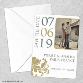 Timeless Romance Save The Date Party Card