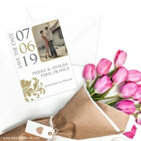 Timeless Romance Save The Date Cards With Envelope