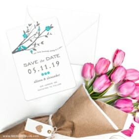 Songbird Save The Date Cards With Envelope