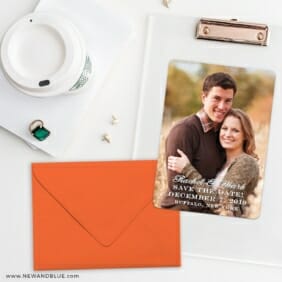 Rachel Save The Date Cards And Optional Color Envelopes