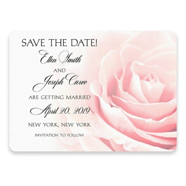 Pink Rose Save The Date