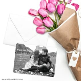 Paris Save The Date Cards With Envelope