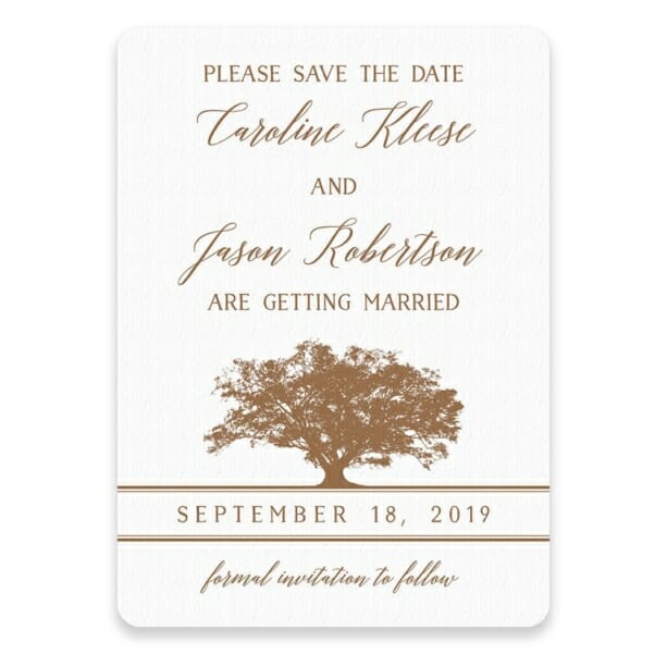 Oak Tree Save The Date