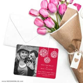 Noel Save The Date Cards With Envelope