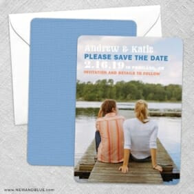 Mirror Lake Save The Date Wedding Card