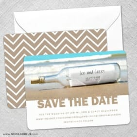 Message In A Bottle Save The Date Wedding Card