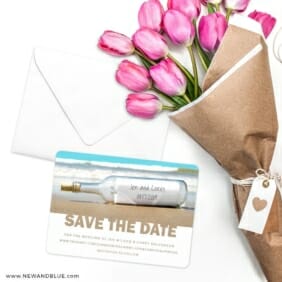 Message In A Bottle Save The Date Cards With Envelope