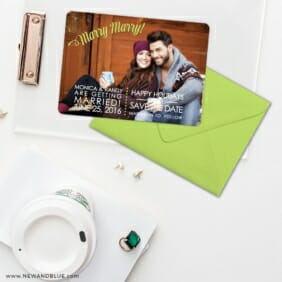 Marry Marry Save The Date Cards And Optional Color Envelopes