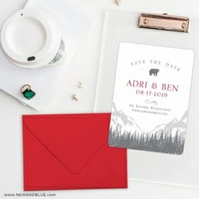 Livingston Save The Date Cards And Optional Color Envelopes