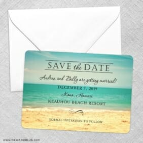 Kona Save The Date Party Card