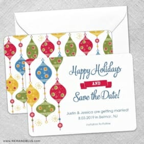 Jingle Bells Save The Date Wedding Card