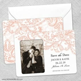 Jalousie Save The Date Wedding Card