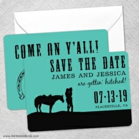 Hitched Save The Date Wedding Card