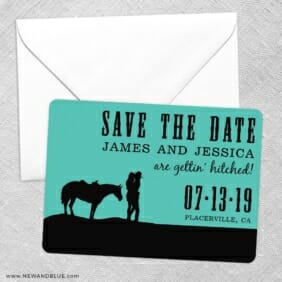 Hitched Save The Date Party Card