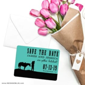 Hitched Save The Date Cards With Envelope