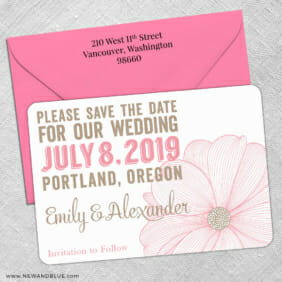 Emily 5 Save The Date With Optional Color Envelope1