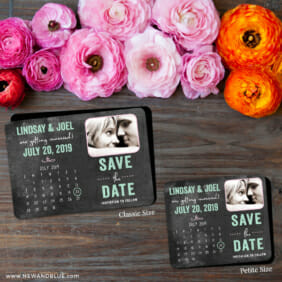 Chalkboard Calendar 2 Save The Date Magnet Classic And Petite Size1