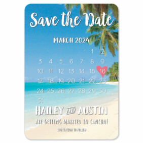 Beach Calendar 1 Save The Date Magnets