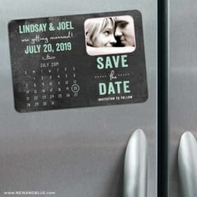 Chalkboard Calendar 3 Refrigerator Save The Date Magnets