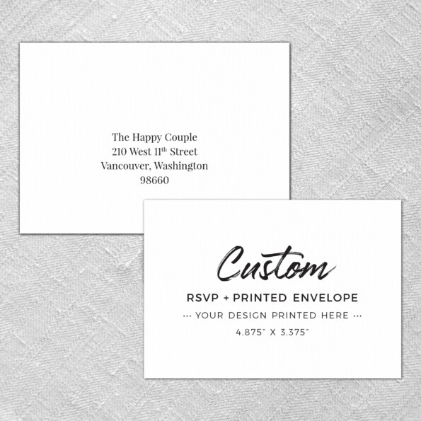 Custom Rsvp Card With Envelope
